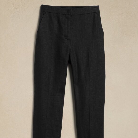 Banana Republic Lina Slim Linen Pant size 10 Black - Picture 4 of 5